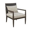 Handcrafted Seagrass Back Armchair with Removable Seat Cushion and Back Pillow