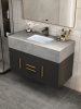 39.4'' Wall Mounted Single Bathroom Vanity with Stone Vanity Top