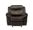 Zubaida Glider Recliner; 2-Tone Chocolate Velvet YJ