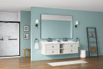 84in. W x48 in. H Metal Framed Bathroom Mirror for Wall, X Inch Rectangle Mirror, Bathroom Vanity Mirror Farmhouse, Anti-Rust