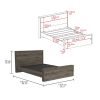 Full Size Bed Base Forum, Bedroom, Dark Brown