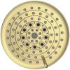 6 Spray Settings High Pressure Shower Head 5" Rain Fixed Showerhead - Gold Adjustable Shower Head with Anti-Clogging Nozzles