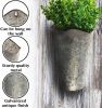 Wall Vase Planters 2 pcs Big Distressed Farmhouse Style Hanging for Succulents