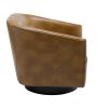 Garland Camel Wood Base Swivel Chair