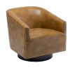 Garland Camel Wood Base Swivel Chair