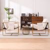 2 Sets 1 Case, Upholstered Hanging Armchair with Arm PocketsMetal frame, gold-plated craftsmanship