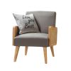 Delphine Cane Accent Chair - Pewter