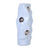 Modern and Elegant White Ceramic Vase with Gold Design