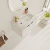 30 Inch Wall Mounted Bathroom Vanity With Sink, Soft Close Doors, For Small Bathroom (KD-PACKING)