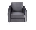 Hathaway 32" Gray Velvet Modern Chic Accent Armchair