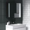 30" W x 26" H Modern Wall Mounted LED Frontlit Bathroom Mirror Cabinet with US standard plug, Temperature Adjustable, Memory Touch Switch