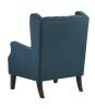 Irwin 29.5" Blue Linen Button Tufted Wingback Chair