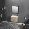 60'' Wall Hung Bathroom Vanity in Natural Oak with White Top 24VANGELA-60_6066