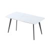 Porcelain Dining Table White 63''