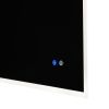 20" W x 28" H Modern Wall Mounted LED Backlit Anti-Fog Rectangular Bathroom Mirror with US standard plug