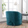 360-degree Swivel Accent Armchair Linen Blend Green