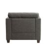 ACME Laurissa Chair & 3 Pillows in Light Charcoal Linen 52407