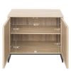 2 door cabinet, with 1 Adjustable Inner Shelves, Accent Storage Cabinet, Suitable for Living Room, Bedroom, Dining Room, Study