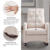 [Video] Welike 25.6"W Modern Accent High Backrest Living Room Lounge Arm Rocking Chair, Two Side Pocket