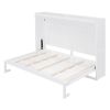 Queen Size Murphy Bed Wall Bed,White