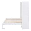 Queen Size Murphy Bed Wall Bed,White