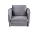 Sofia 36" Gray Velvet Modern Chic Accent Armchair