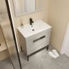 30 Inch Bathroom Vanity with Sink, Freestanding Bathroom Vanity or Floating is Optional Conversion-00330CG-1-BL9075B(KD-Packing)