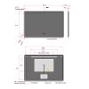 48" W x 32" H Modern Wall Mounted LED Backlit Anti-Fog Rounded Rectangular Bathroom Mirror with US standard plug