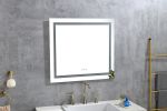 LED Bathroom Mirror "x " with Front and Backlight, Large Dimmable Wall Mirrors with Anti-Fog, Memory, 3Colors, LED Vanity Mirror