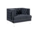 ACME Ansario Chair, Charcoal Velvet 56462