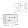 Bennett 2 Piece Bedroom Set, Nightstand + Dresser, White