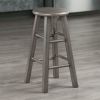 Ivy Square Leg Counter Stool; Rustic Oyster Gray