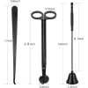 Arroyner 3-Pack Candle Accessory Set, Candle Wick Trimmer, Bell Shaped Candle Wick Dipper, Candle Snuffer