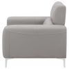 Taupe Track Arm Upholstered Chair