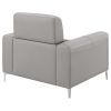 Taupe Track Arm Upholstered Chair