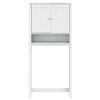 Washing Machine Cabinet BERG White 29.9"x10.6"x64.8" Solid Wood