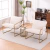 2 Sets 1 Case, Upholstered Hanging Armchair with Arm PocketsMetal frame, gold-plated craftsmanship