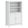 Bathroom Cabinet BERG White 27.4"x13.4"x43.3" Solid Wood Pine