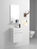 18'' Floating Wall-Mounted Bathroom Vanity with White Resin Sink & Soft-Close Cabinet Door