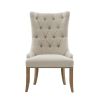 Button Tufted Captain Accent Chair