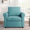 3-in-1 Sofa Bed Chair, Convertible Sleeper Chair Bed,Adjust Backrest Into a Sofa,Lounger Chair,Single Bed,Modern Chair Bed Sleeper for Adults,Teal(Old