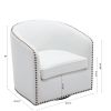 Trenton Swivel Arm Chair - Milky