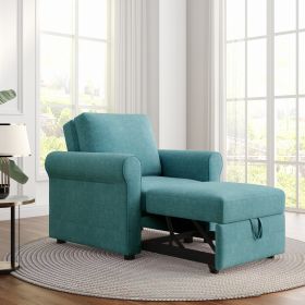 3-in-1 Sofa Bed Chair, Convertible Sleeper Chair Bed,Adjust Backrest Into a Sofa,Lounger Chair,Single Bed,Modern Chair Bed Sleeper for Adults,Teal(Old