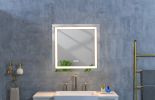 LED Bathroom Mirror "x " with Front and Backlight, Large Dimmable Wall Mirrors with Anti-Fog, Memory, 3Colors, LED Vanity Mirror