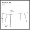 Porcelain Dining Table White 63''