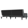 Sofa Bed with Armrests Dark Gray Fabric