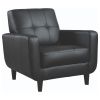 Black Track Arm Accent Chair