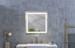 LED Bathroom Mirror "x " with Front and Backlight, Large Dimmable Wall Mirrors with Anti-Fog, Memory, 3Colors, LED Vanity Mirror