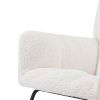 Comfy Upholstered Lounge Chair Rocking Chair with High Backrest, for Nursing Baby, Reading, Napping OFF WHITE