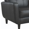 Black Track Arm Accent Chair